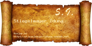 Stiegelmayer Iduna névjegykártya